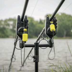 bite alarms indicate a carp taking the bait